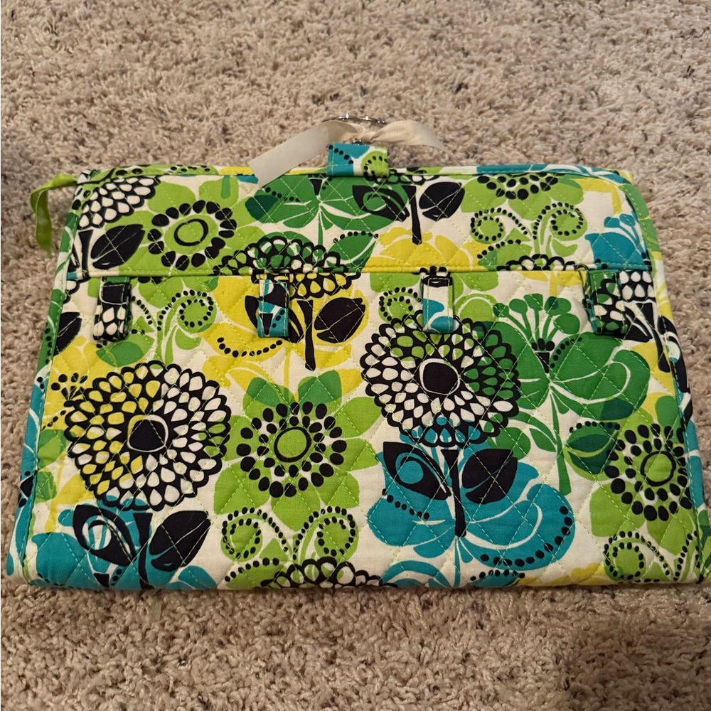 Vera Bradley Floral Travel Case - Green, Blue, Yellow, pattern Limes Up